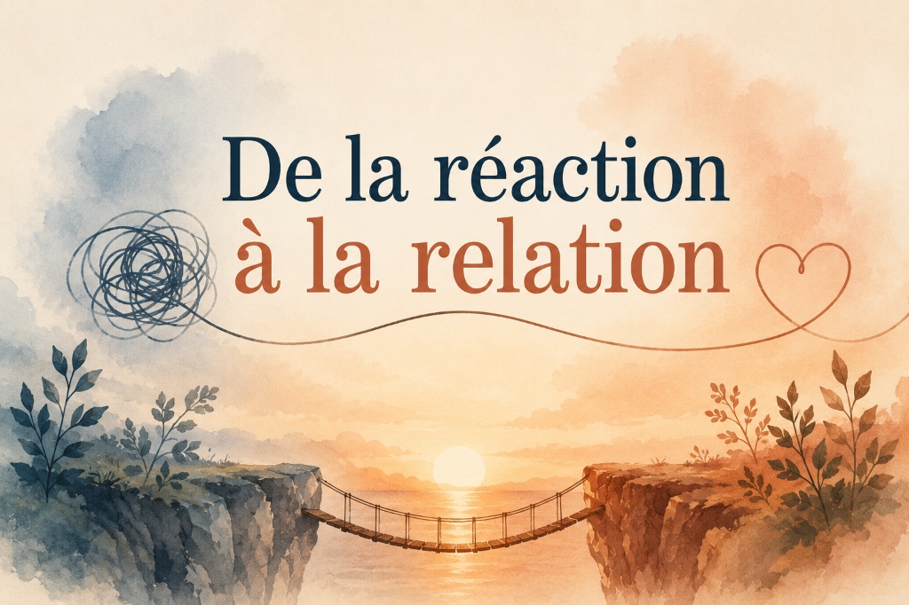Bannière De la réaction à la relation — Atelier avec Catherine Bergeron et Aurélien Renard au Studio Oasis Yoga Montcalm